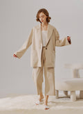 Large Peak Lapel Blazer