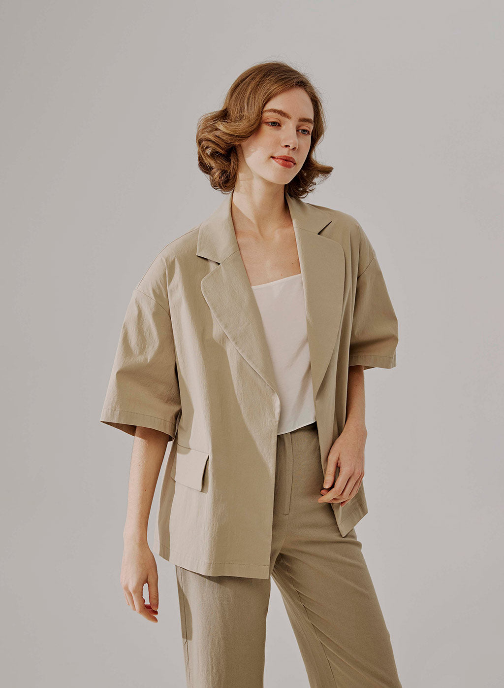 Boxy Short-Sleeve Jacket