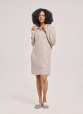 Zip High Neck Ribbed Dress