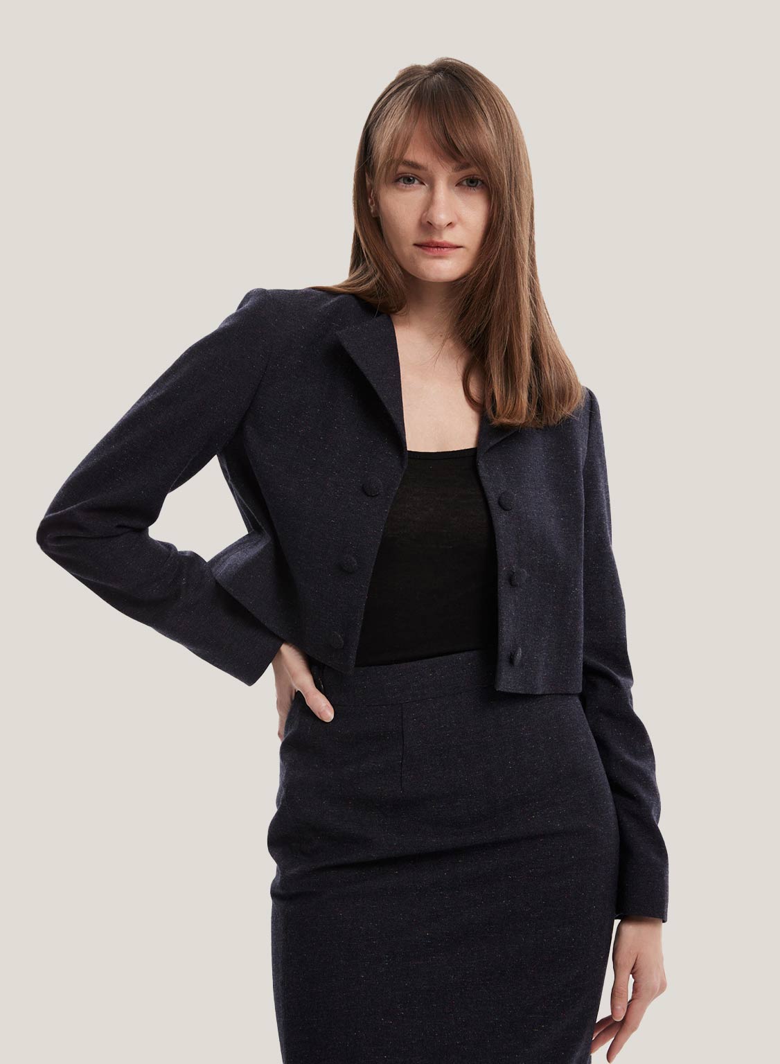 cropped blazer womens