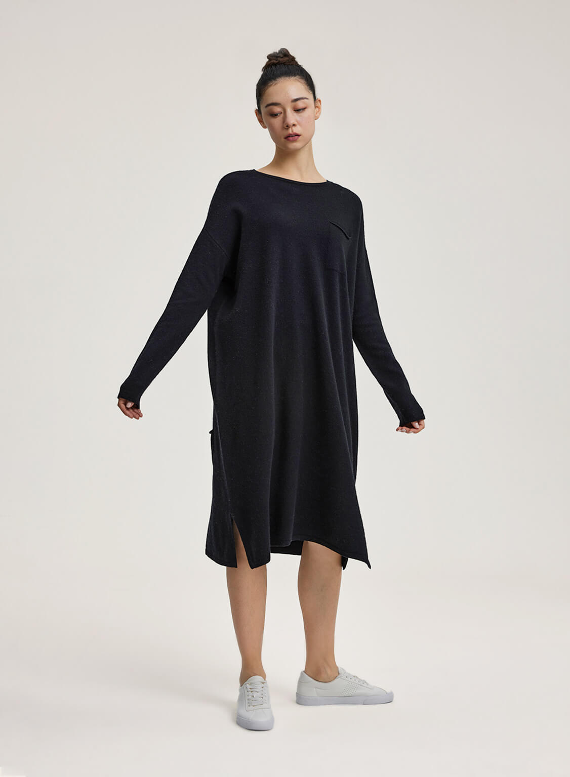 Oversized Sweater Pure Wool Dress