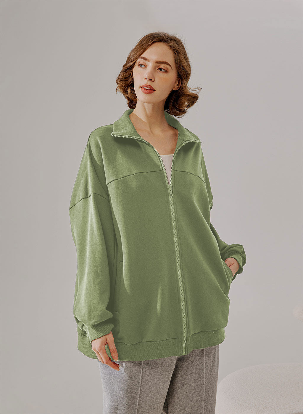 Boyfriend Zip-Up Hoodie