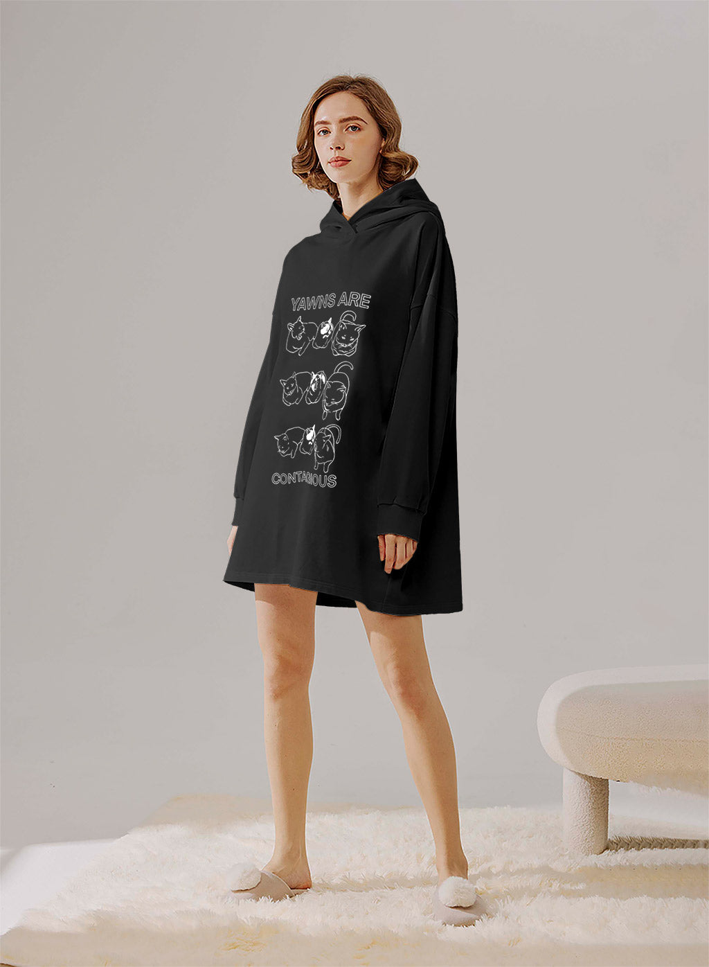 NAP Cats Yawn Print Hoodie