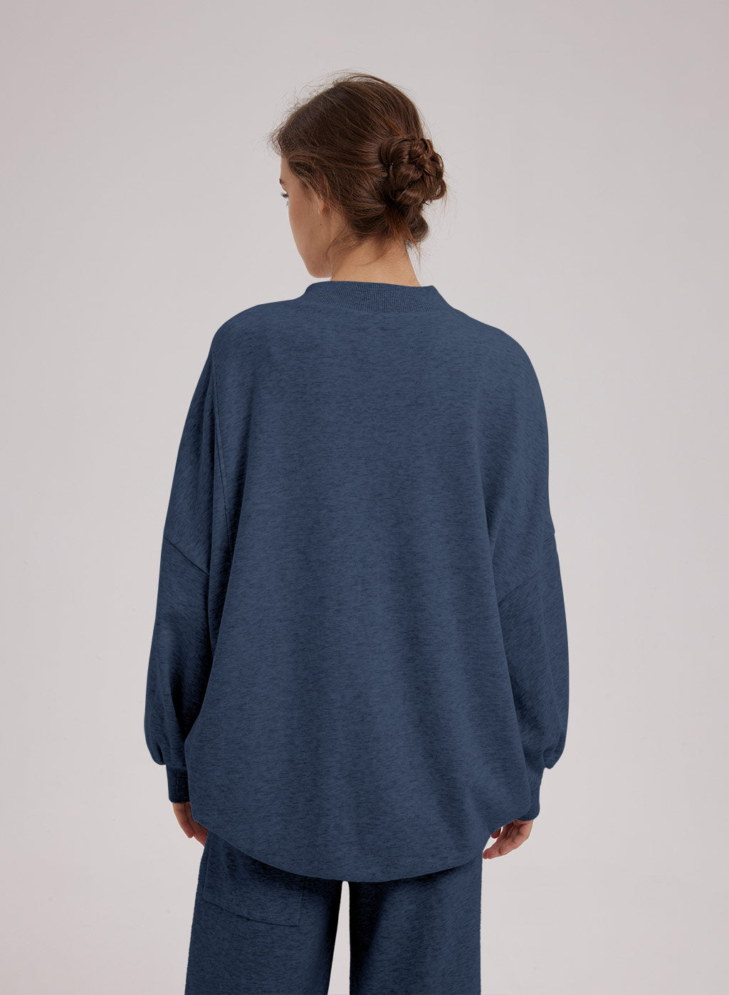 Drawstring Hem Cotton Sweatshirt Black