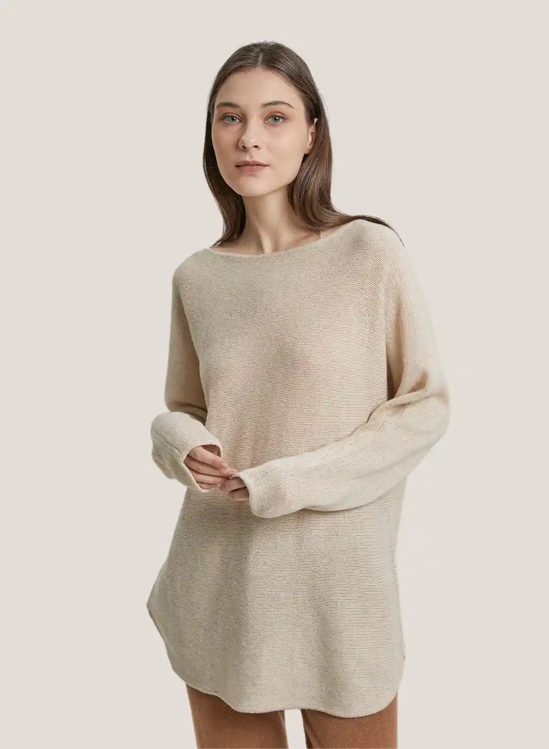 100% Yak Wool Boatneck Sweater