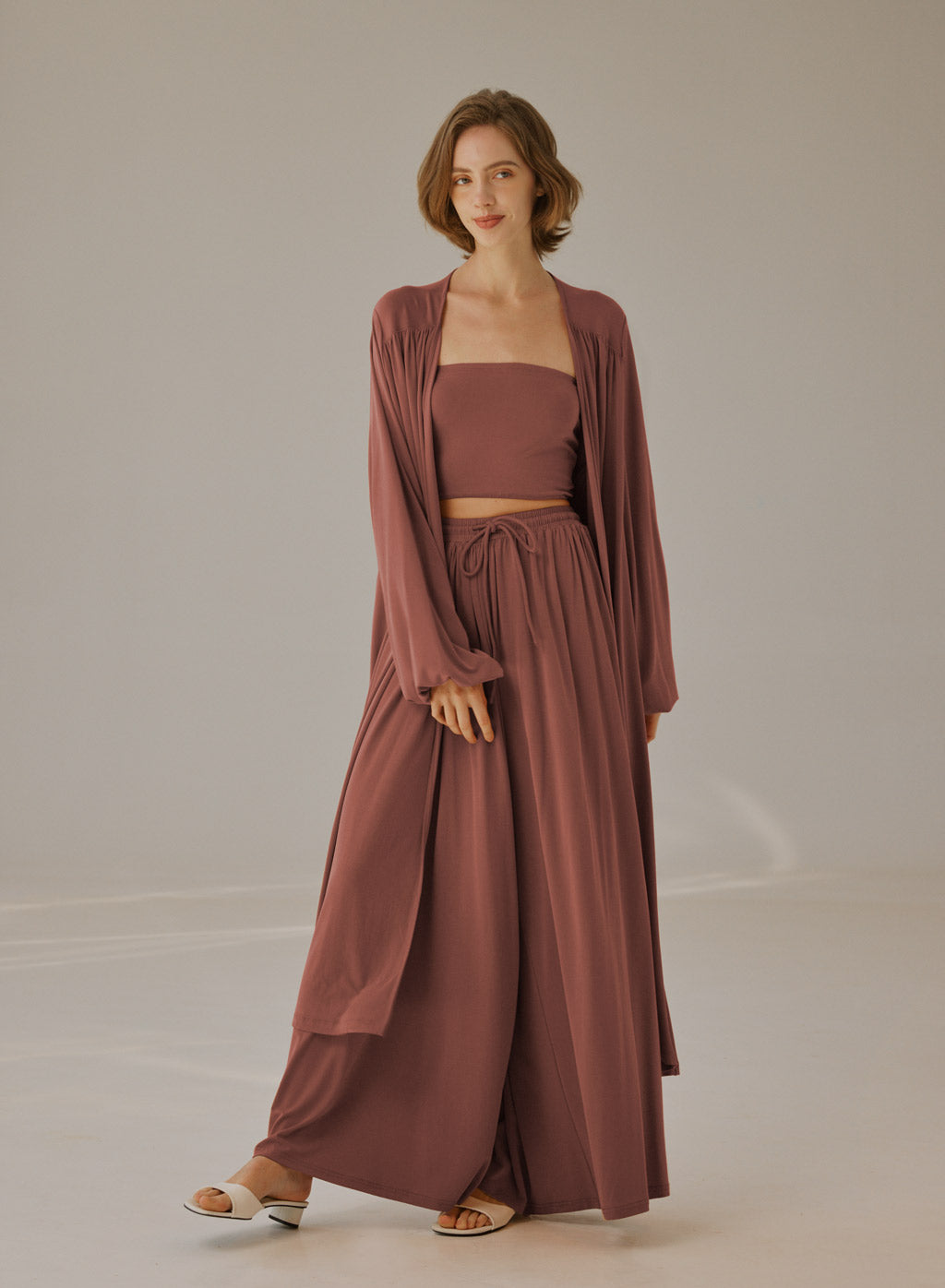 NAP Flowy Open-Front Cardigan