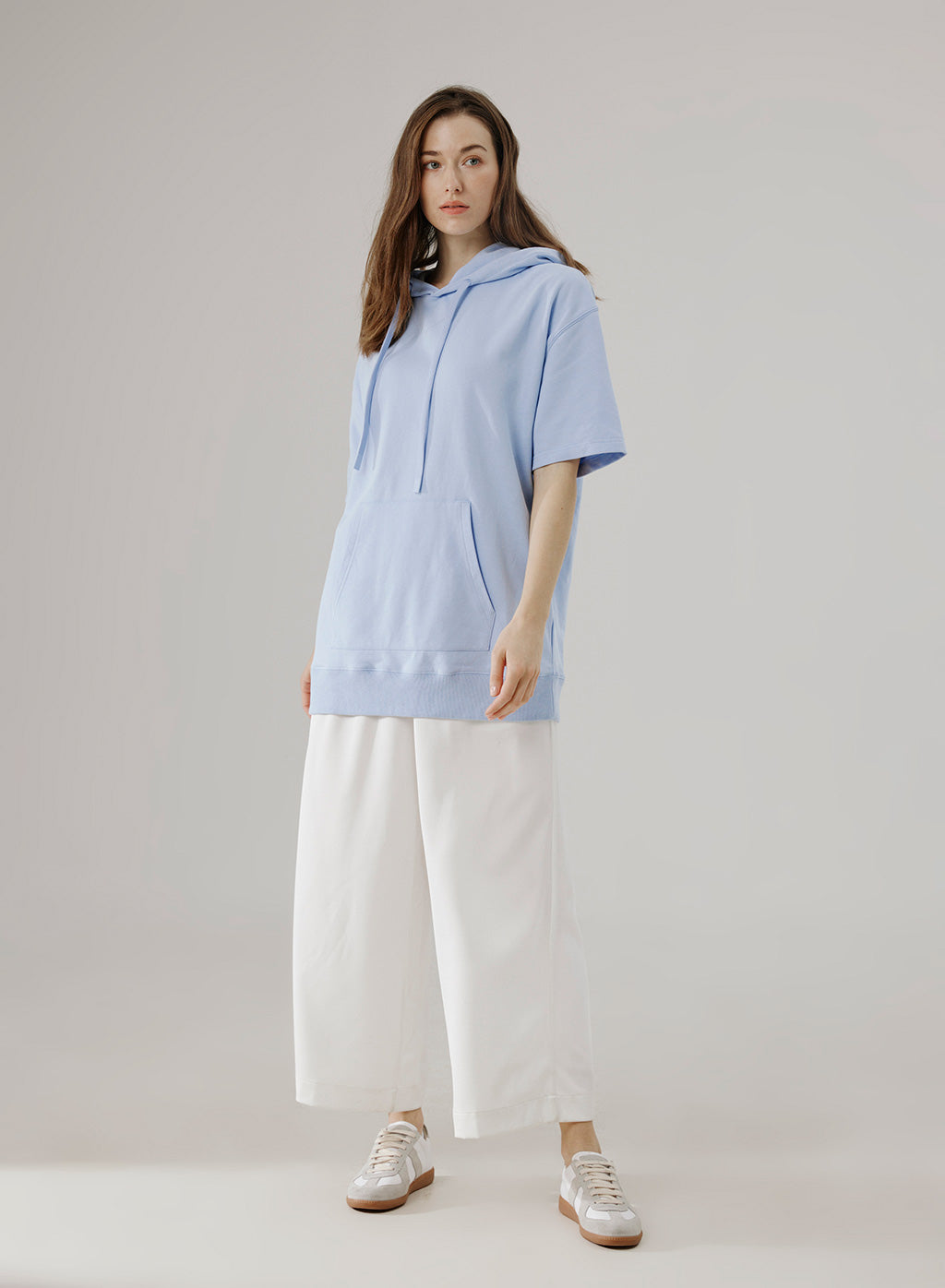 Short-Sleeved Cotton Hoodie