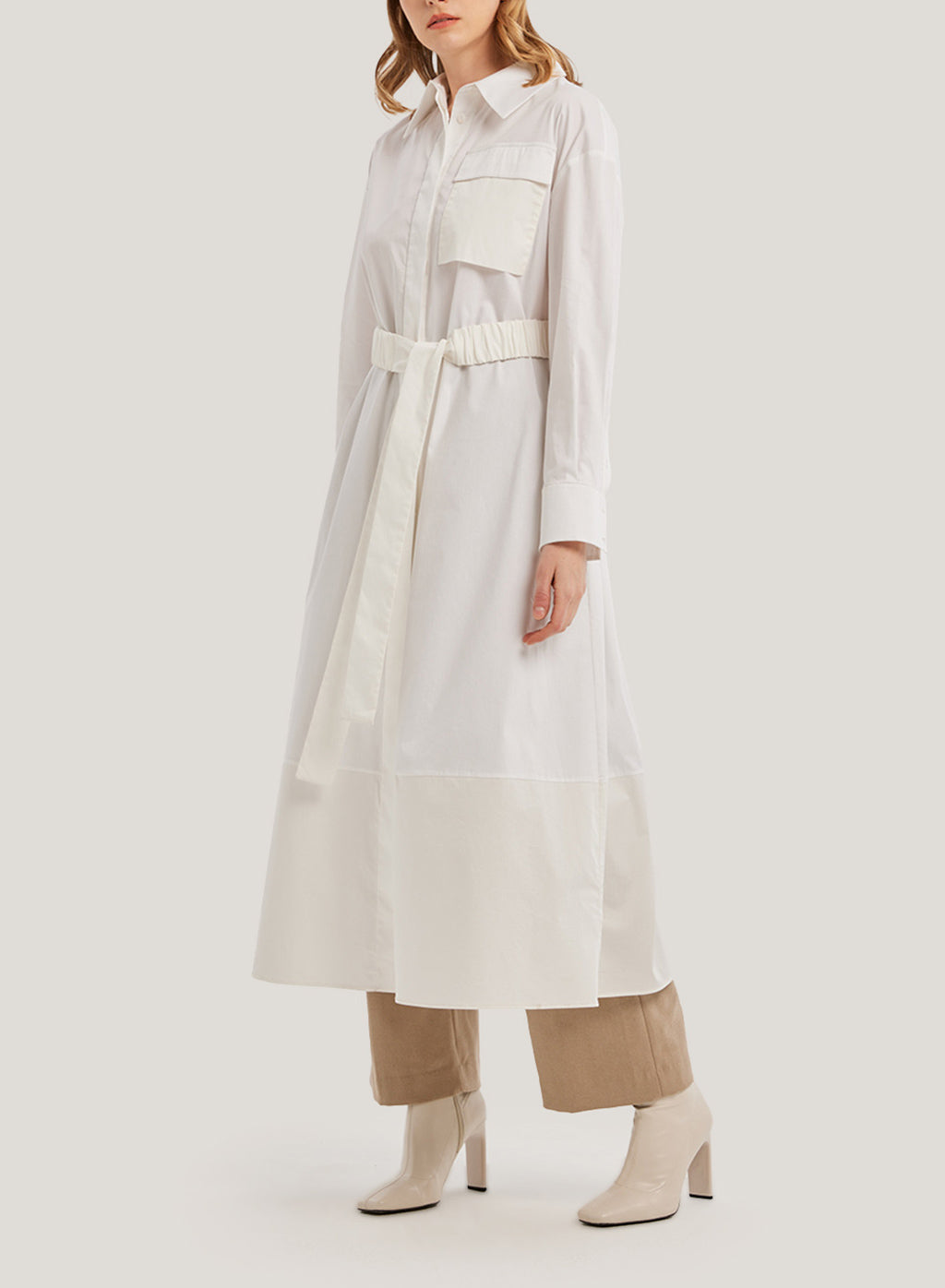 Long Belted Shirtdress