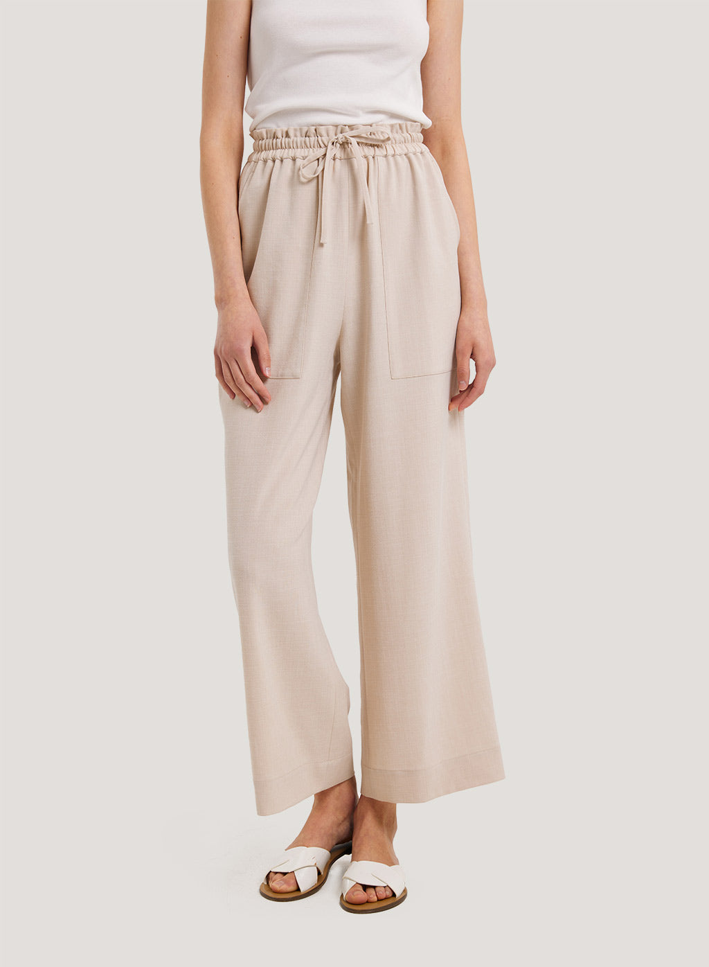 Side Pocket Wide-Leg Pants