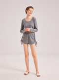Ruched Side Drawstring Top