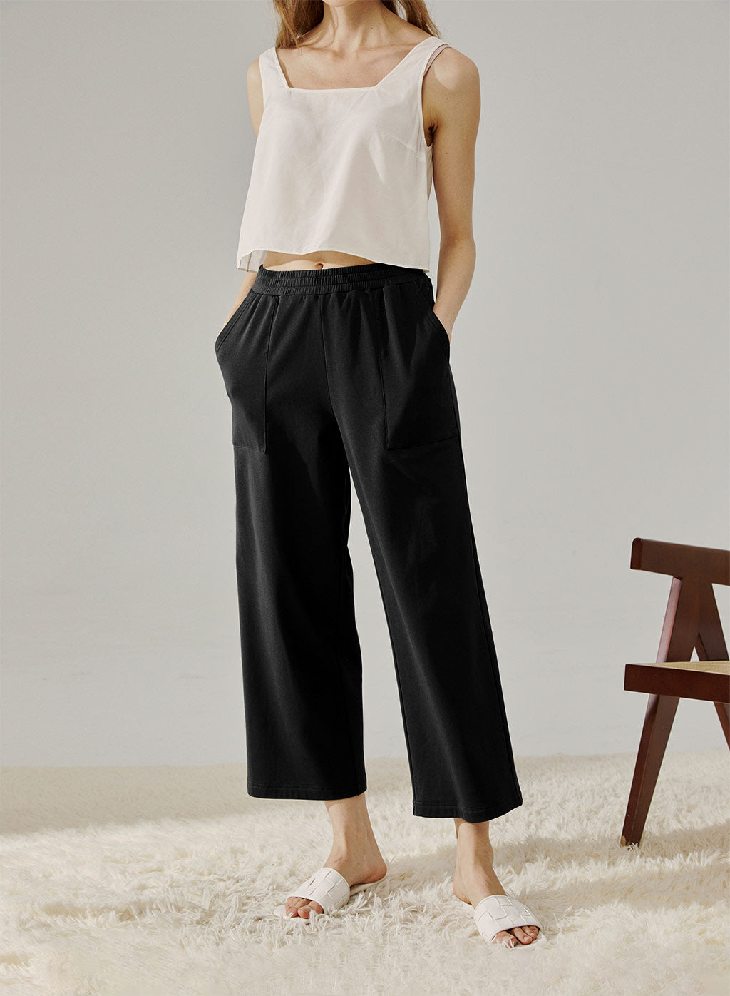 Pocket Wide Leg Pants