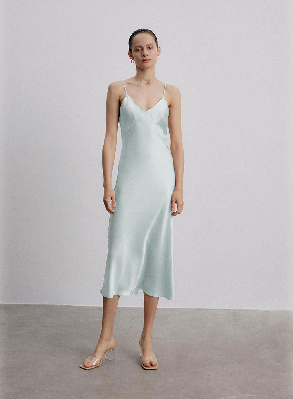Sandwashed Silk Maxi Slip Dress