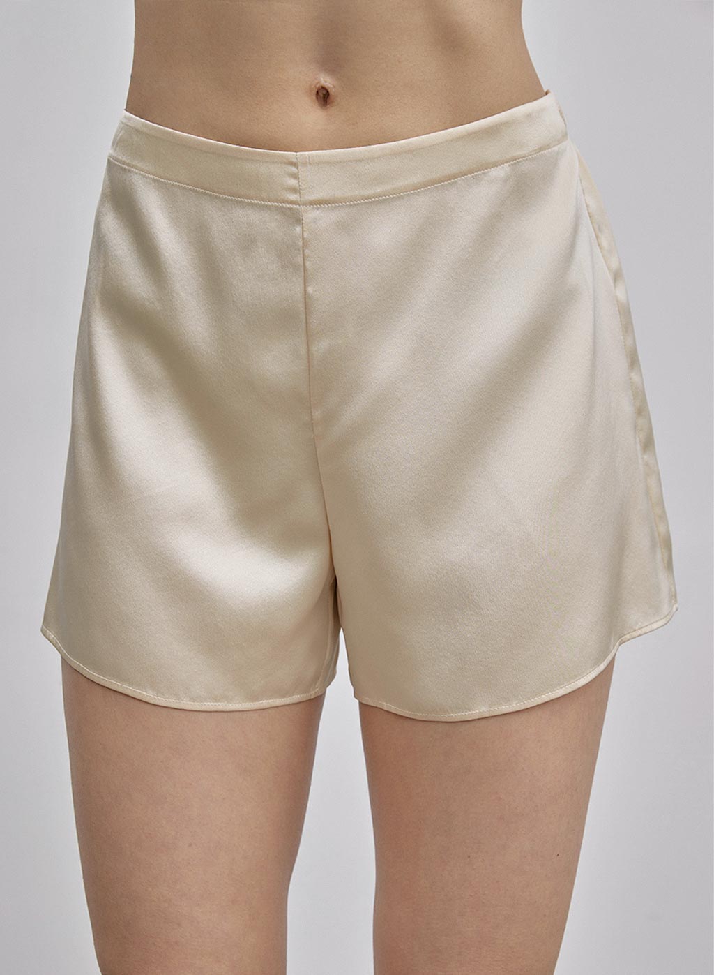 High Waist Silk Shorts