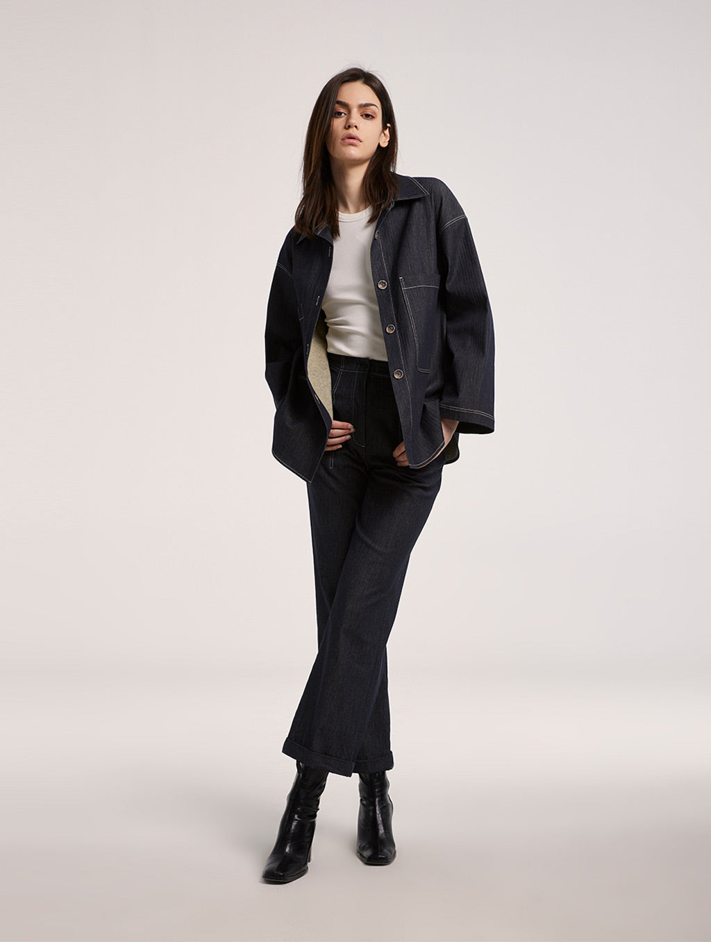 Straight-leg Denim Pants