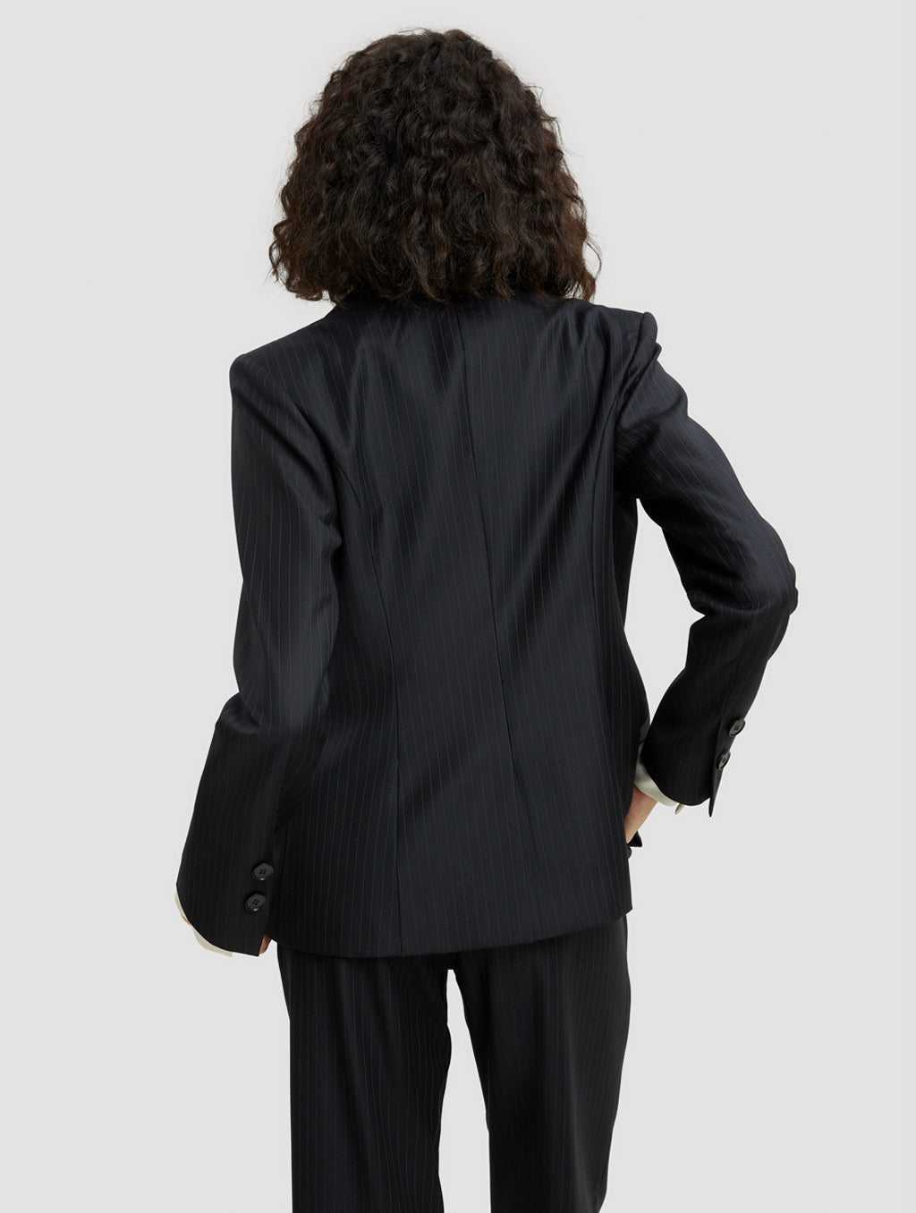 Striped Single-breasted Blazer