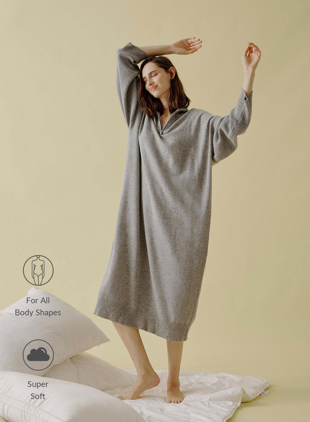 Wool-Cashmere Polo Dress